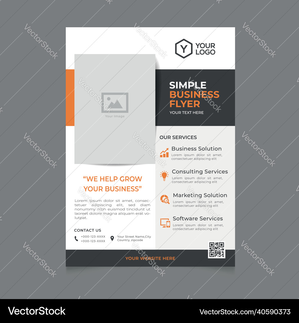 Simple professional business flyer poster template Simple professional business flyer poster template vector image