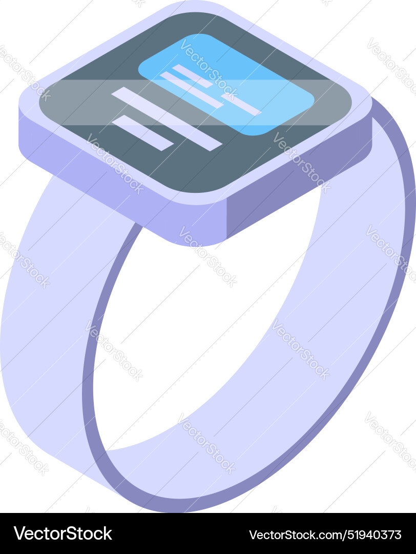 Smart bracelet showing text message on screen Vector Image