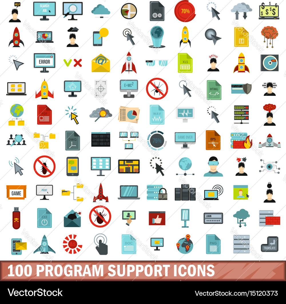Support Icons - Program & Service vector image