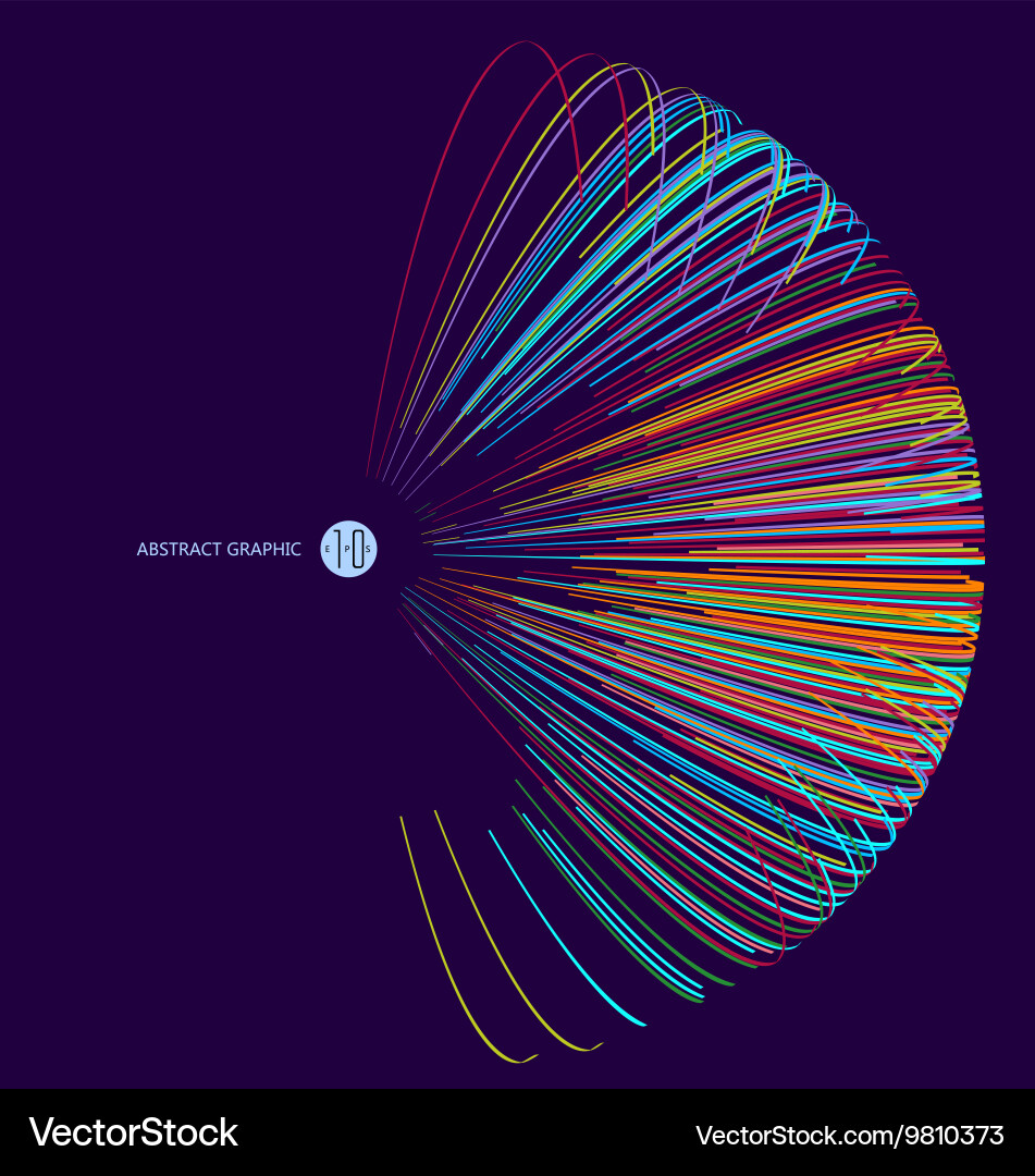 Three-dimensional sphere composed of multicolored vector image