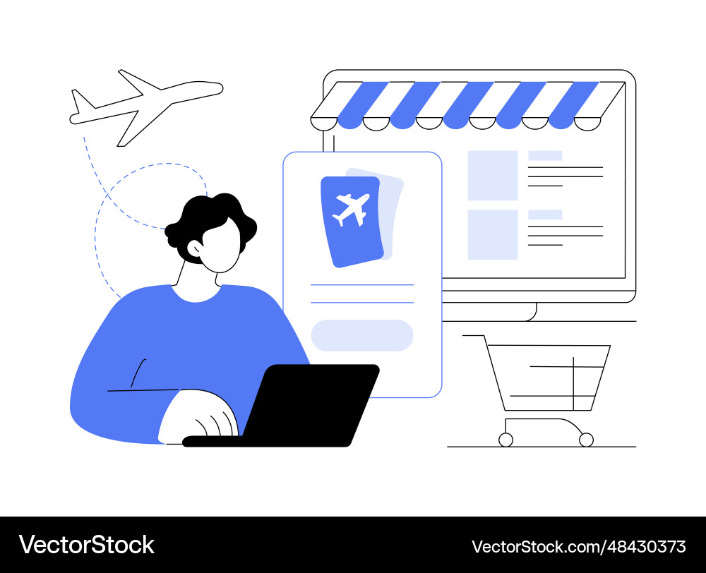 Ticketing software abstract concept Ticketing software abstract concept Vector Image