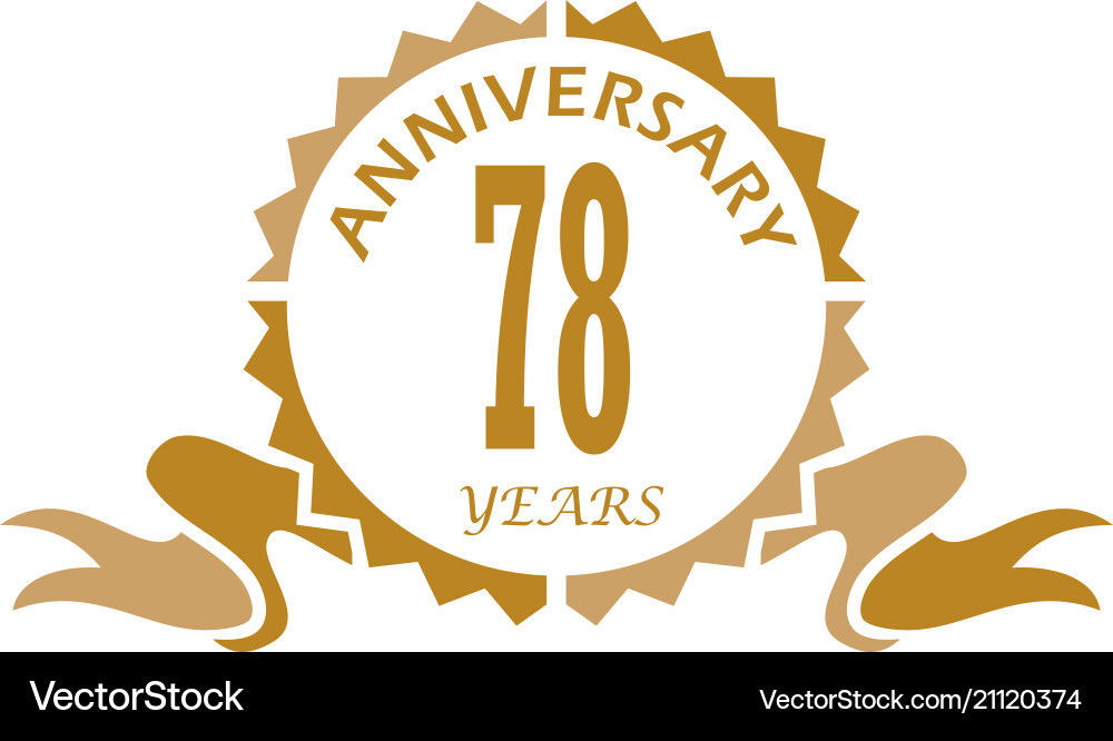 78 Jahre Band Jubiläum 78 Jahre Band Jubiläum vektorbild
