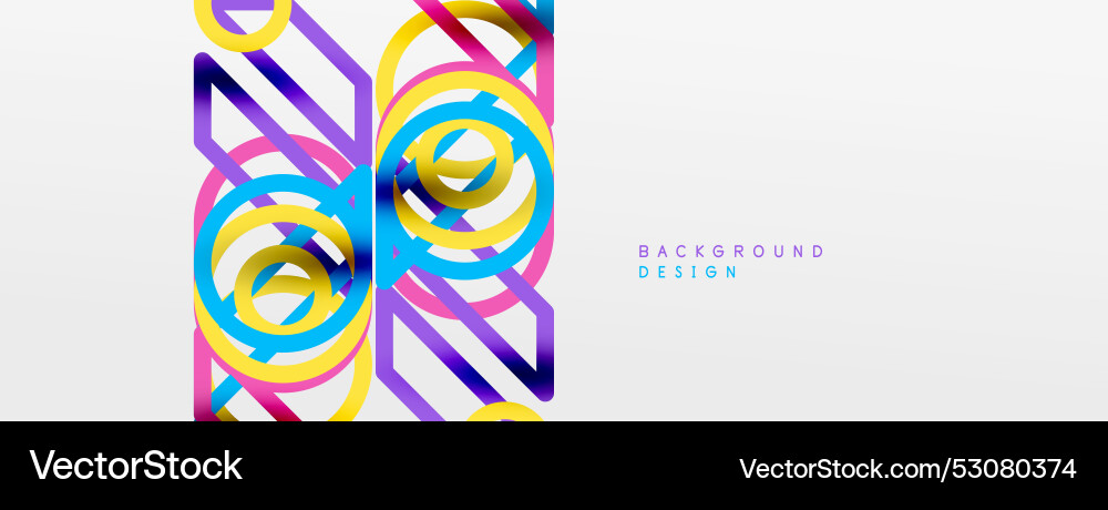 Abstract background - colorful circle lines Abstract background - colorful circle lines Vector Image
