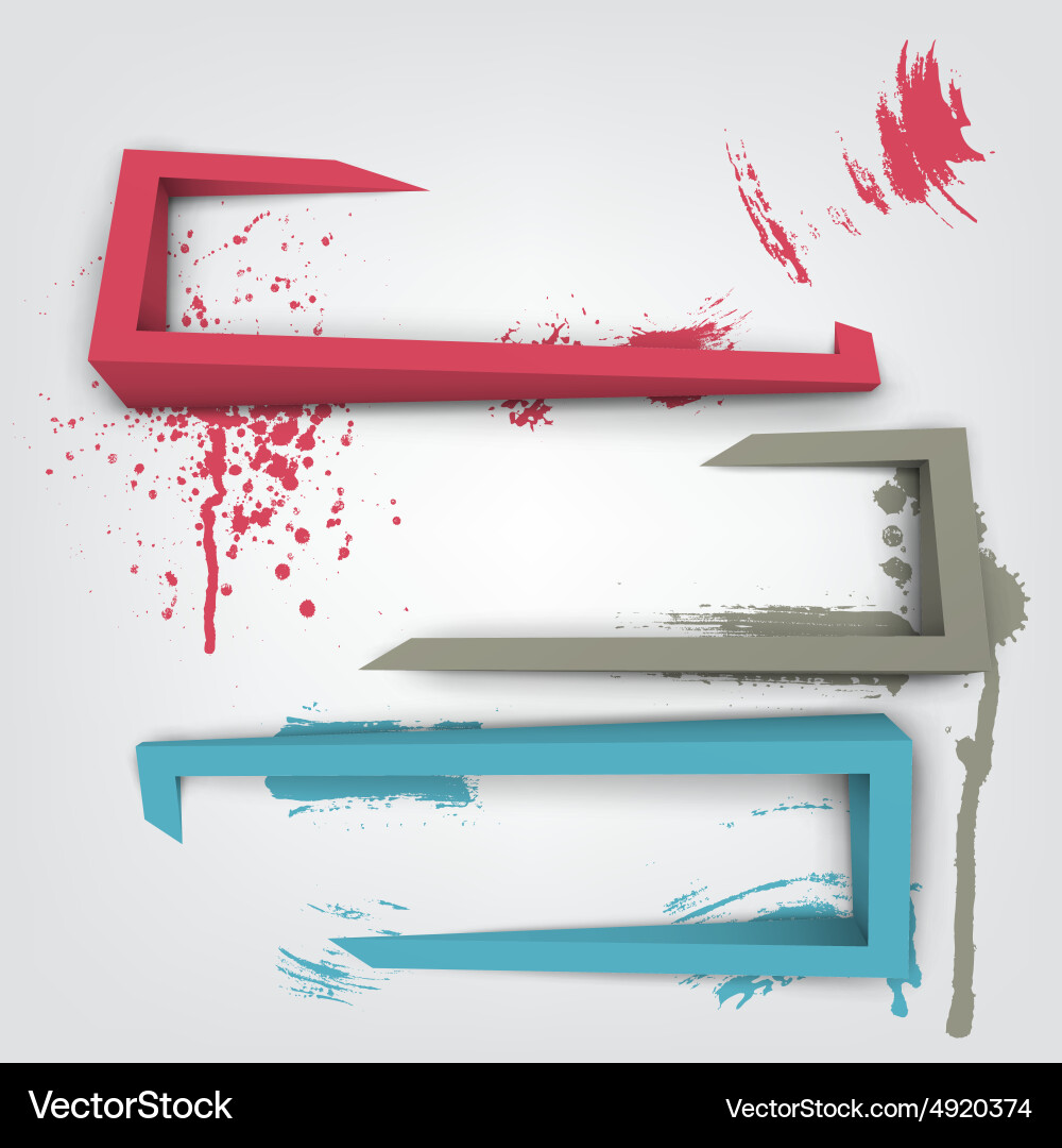 Abstract frames with place for text vector image