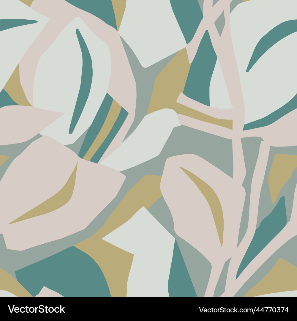 Abstract leaf seamless repeat pattern Abstract leaf seamless repeat pattern vector image