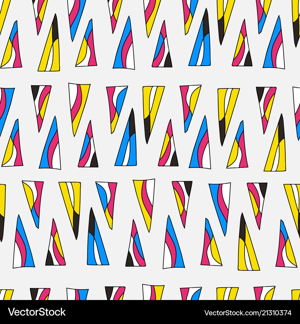 Abstract triangles seamless pattern vector image