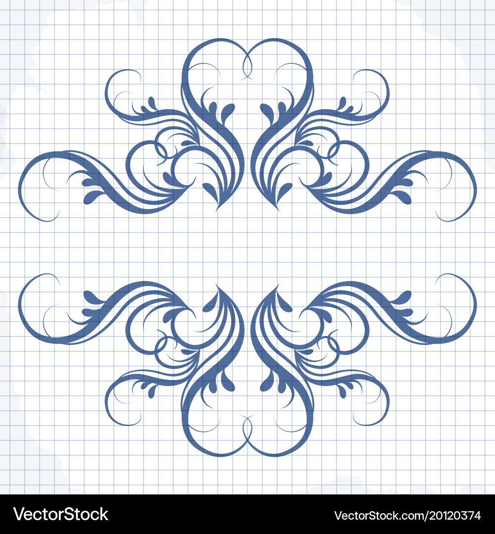 Background of a notebook with patterned Vector Image