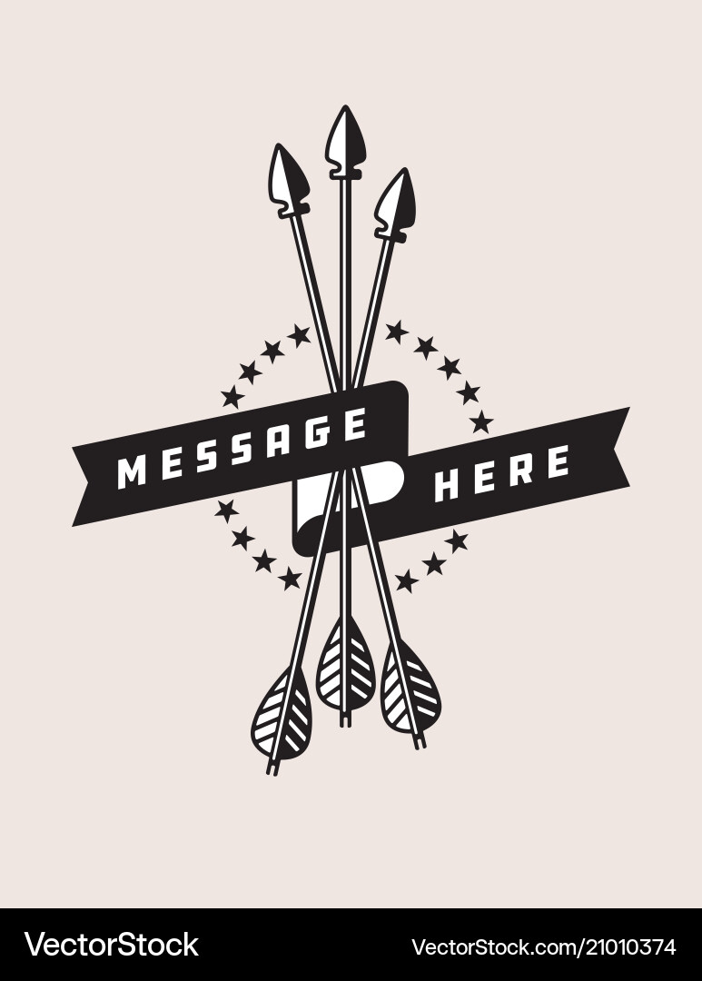 Banner with Arrows and Stars Vector Image