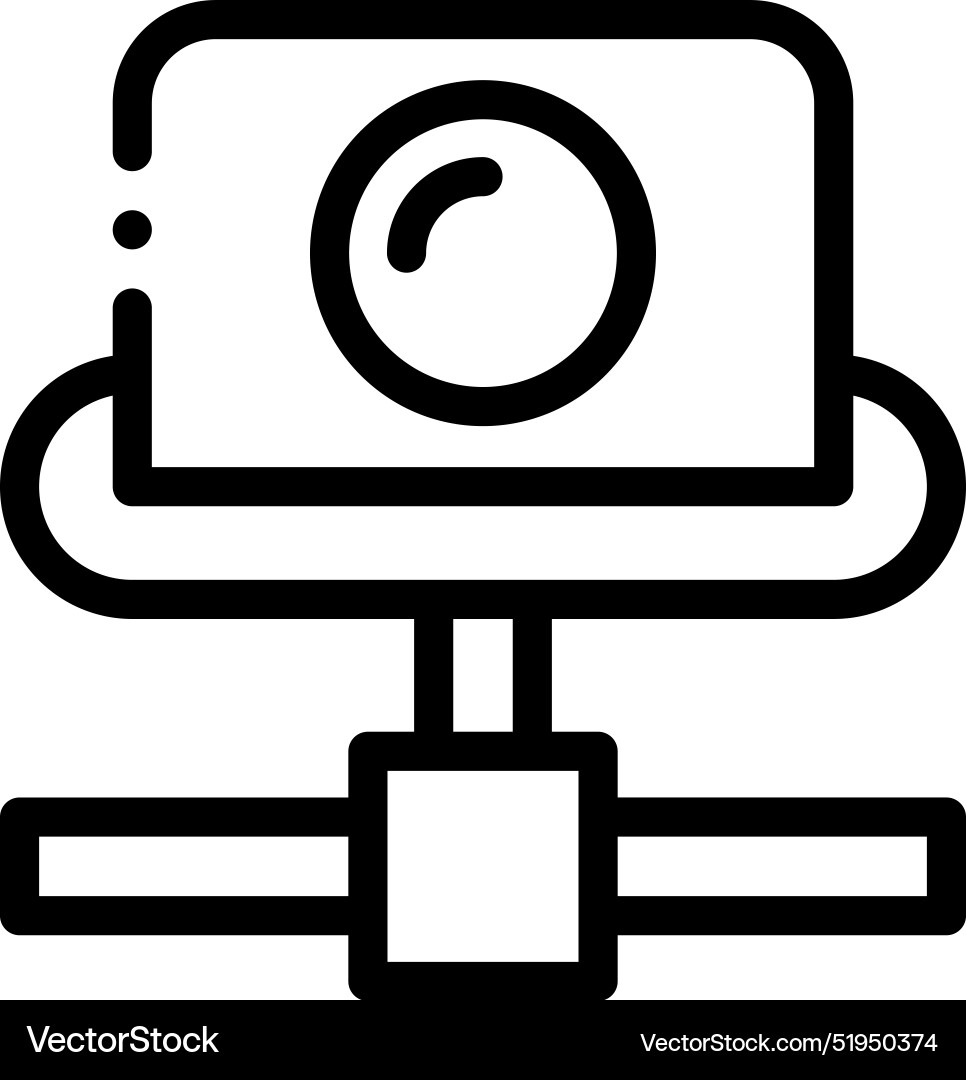 Camera icon thin linear style design isolated Vector Image