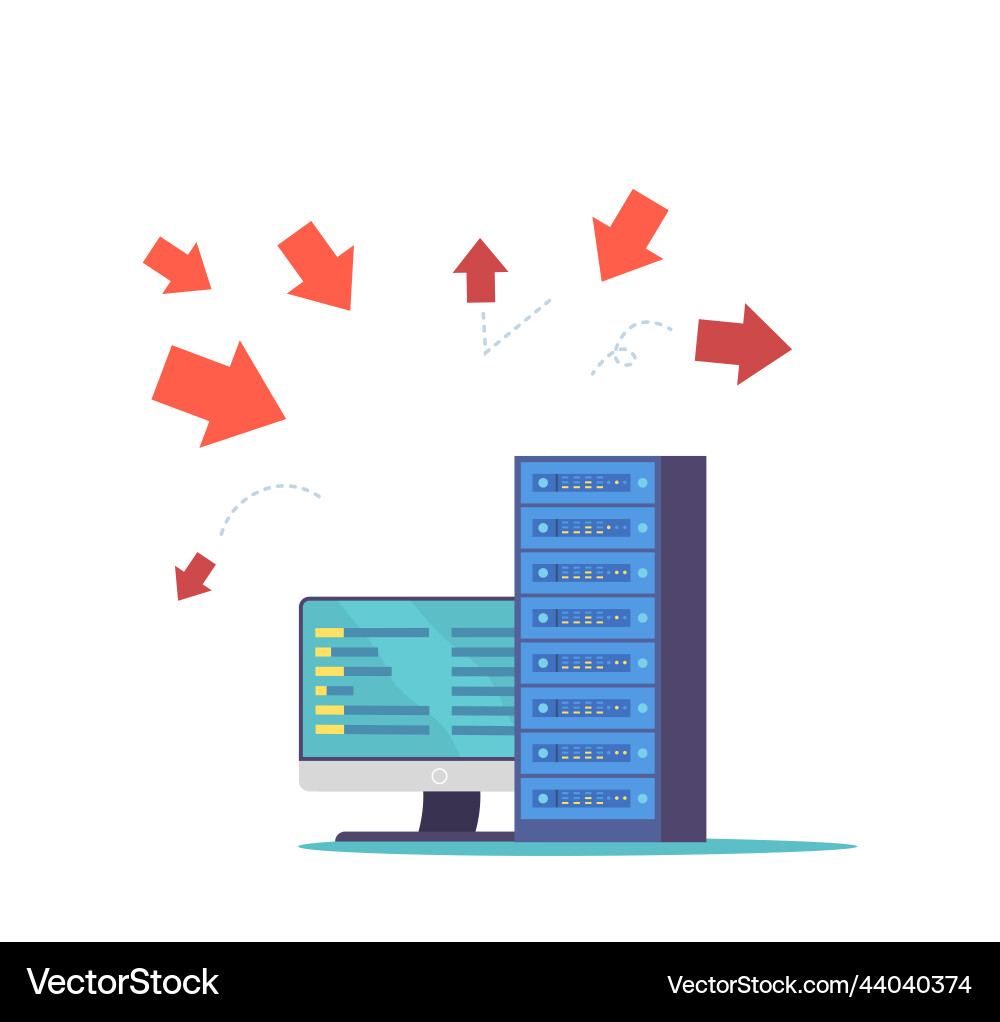 Data center internet network connection Vector Image