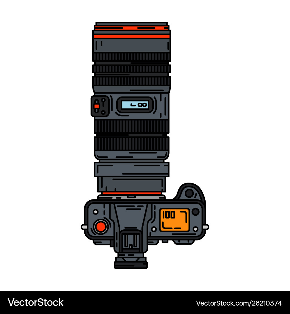 Digital SLR Camera Icon Vector Image
