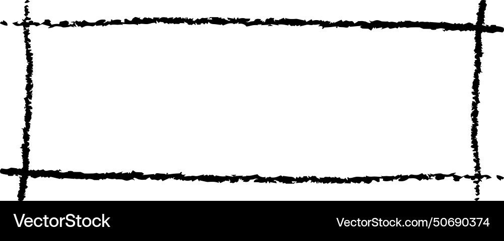 Frame rectangle elongated texture element outline Vector Image