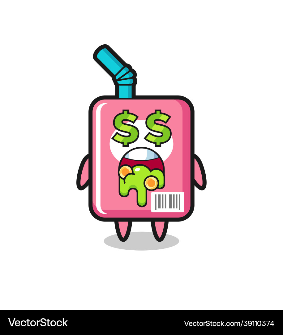 Milk box character with an expression of crazy Milk box character with an expression of crazy vector image