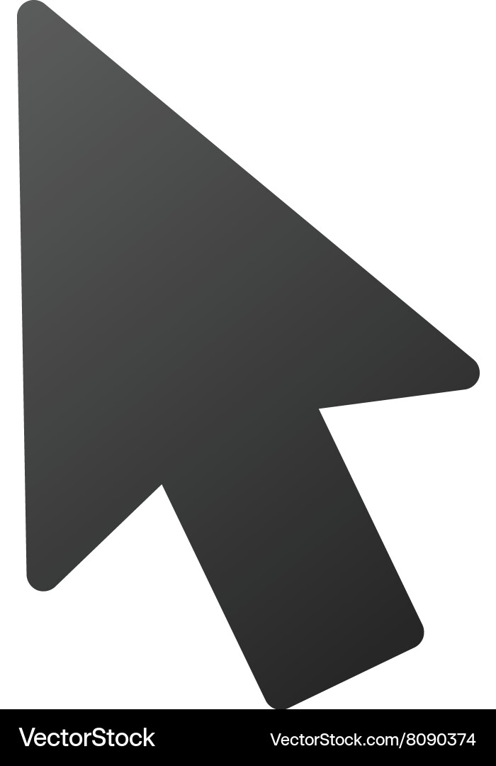 Mouse pointer gradient icon vector image