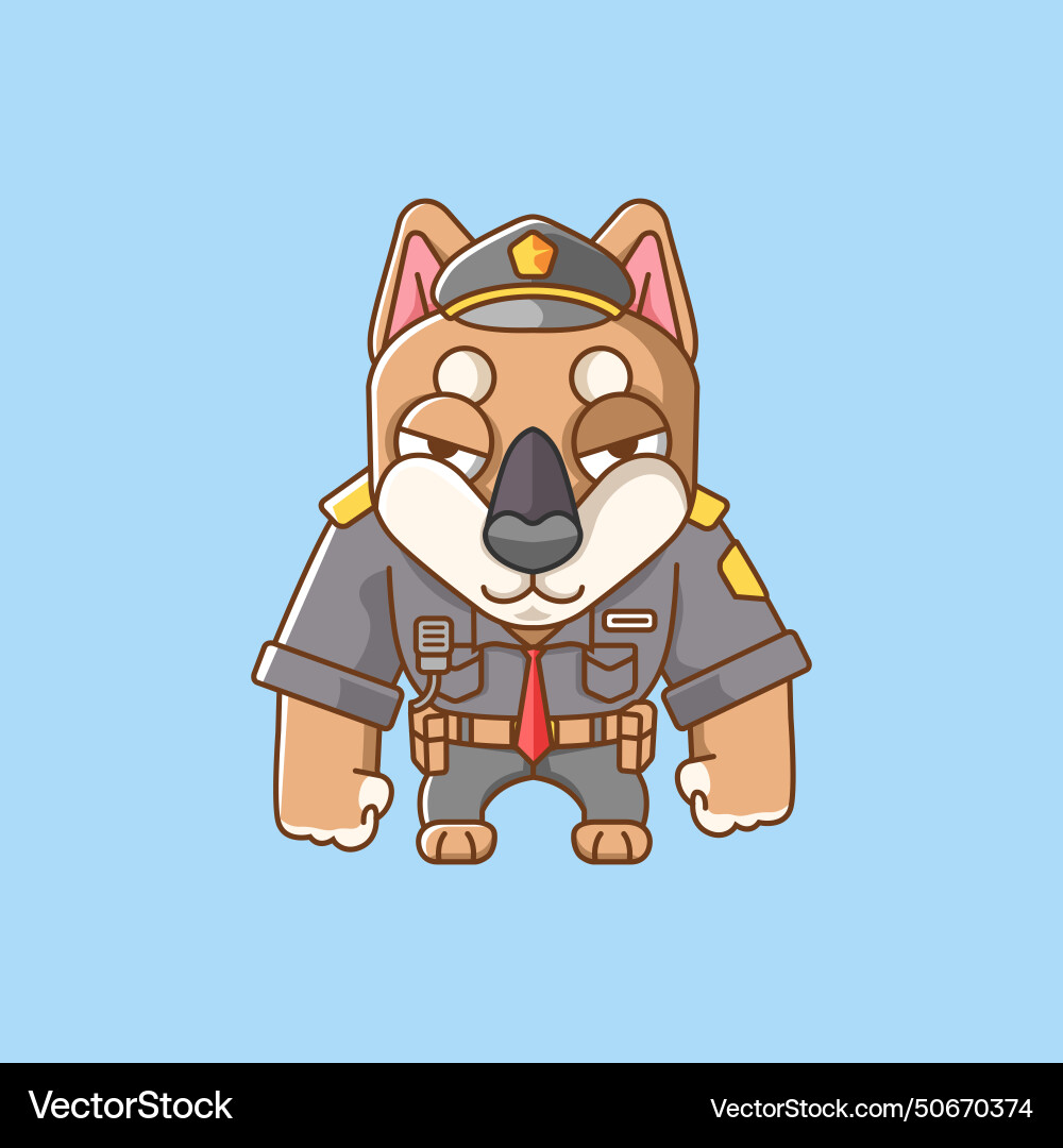 Niedlicher Hund Polizist Uniform Cartoon Tier Niedlicher Hund Polizist Uniform Cartoon Tier vektorbild