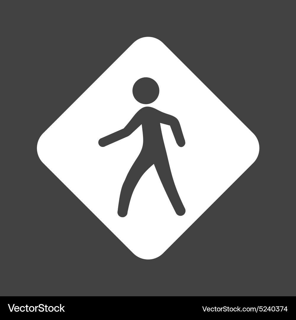 Pedestrian Crossing Sign Royalty Free Vector Image