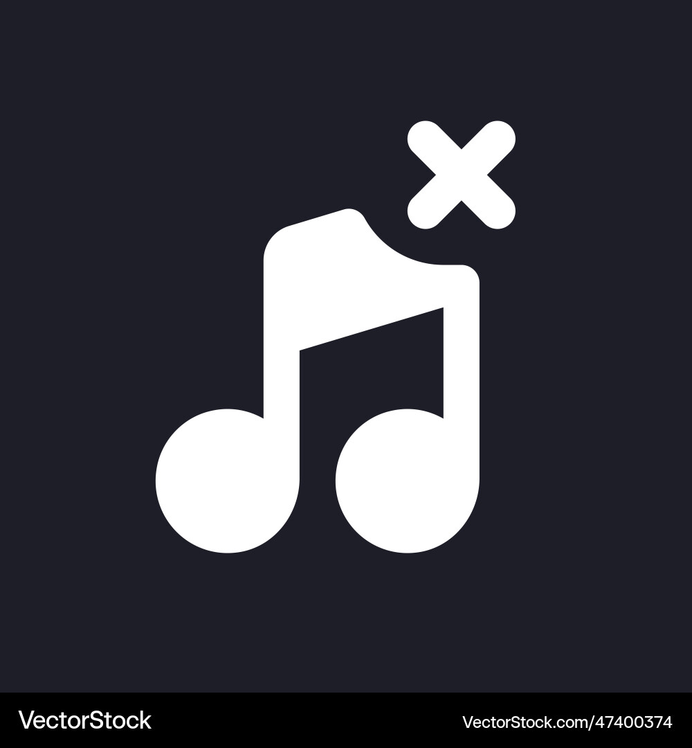 Remove audio track white pixel perfect solid ui Remove audio track white pixel perfect solid ui vector image