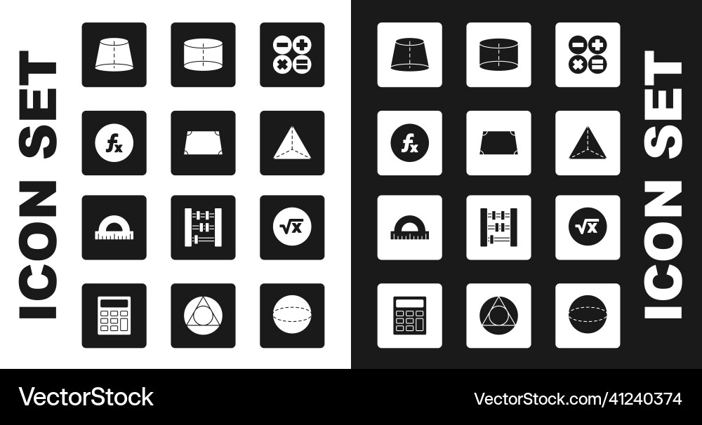 Set calculator acute trapezoid shape function Set calculator acute trapezoid shape function vector image
