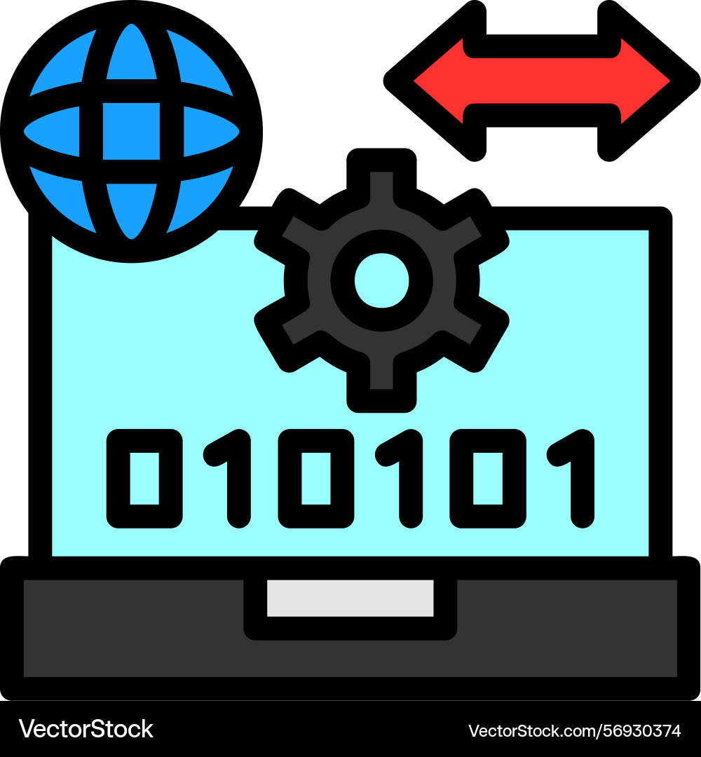 Swift flow line filled style icon design vector image
