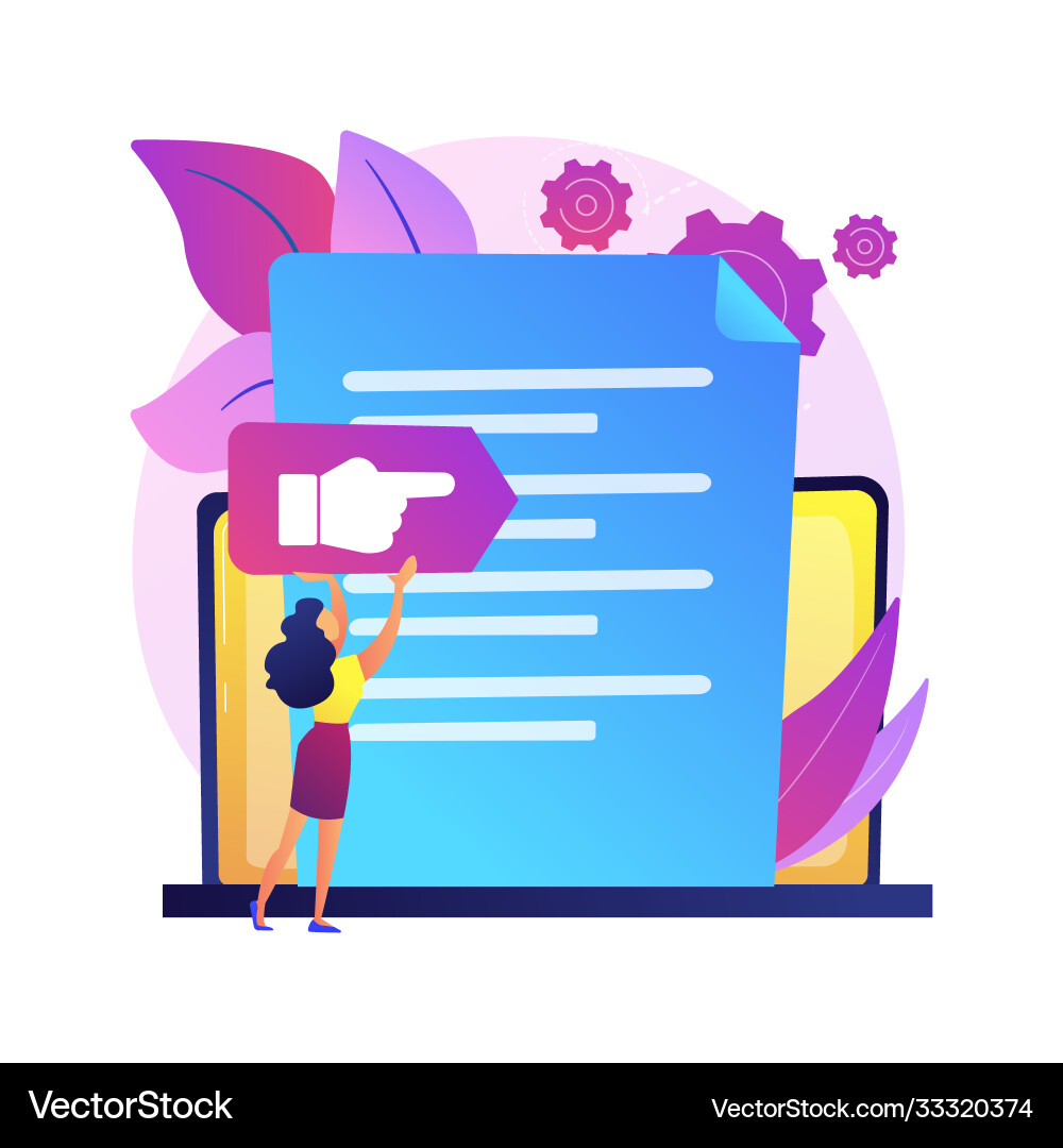 Vision and scope document abstract concept Vision and scope document abstract concept vector image