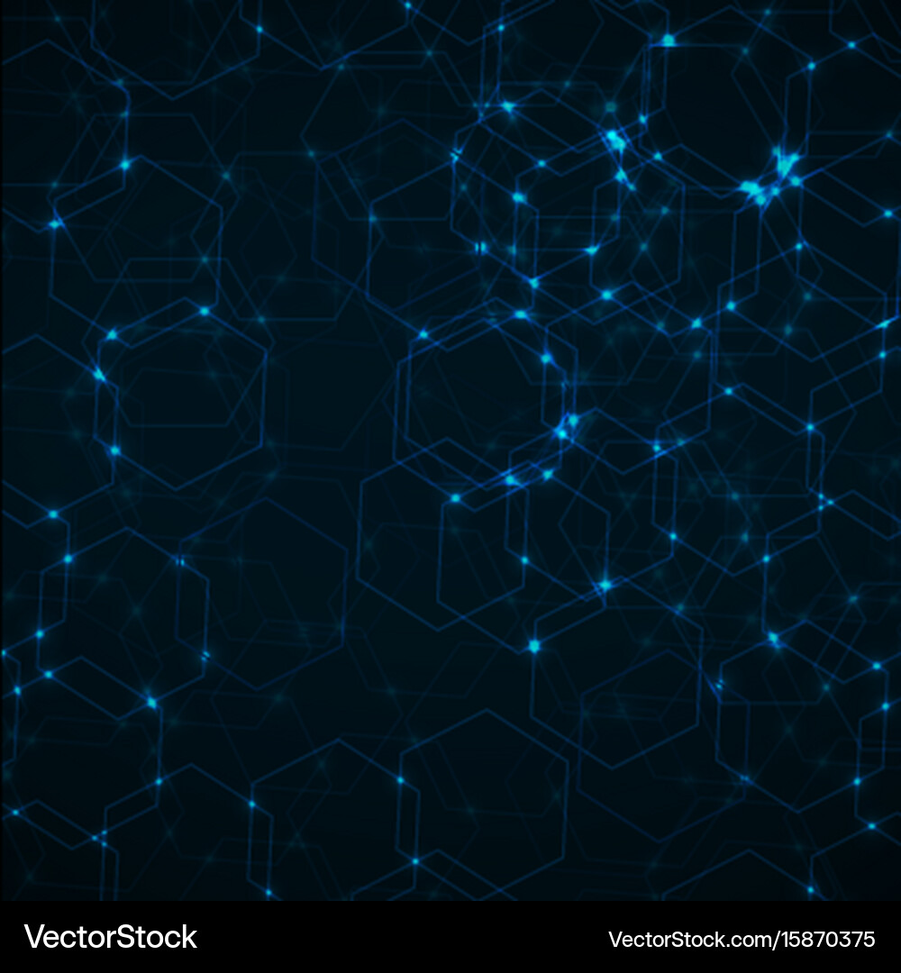 Abstract background of hexagonal cells Vector Image