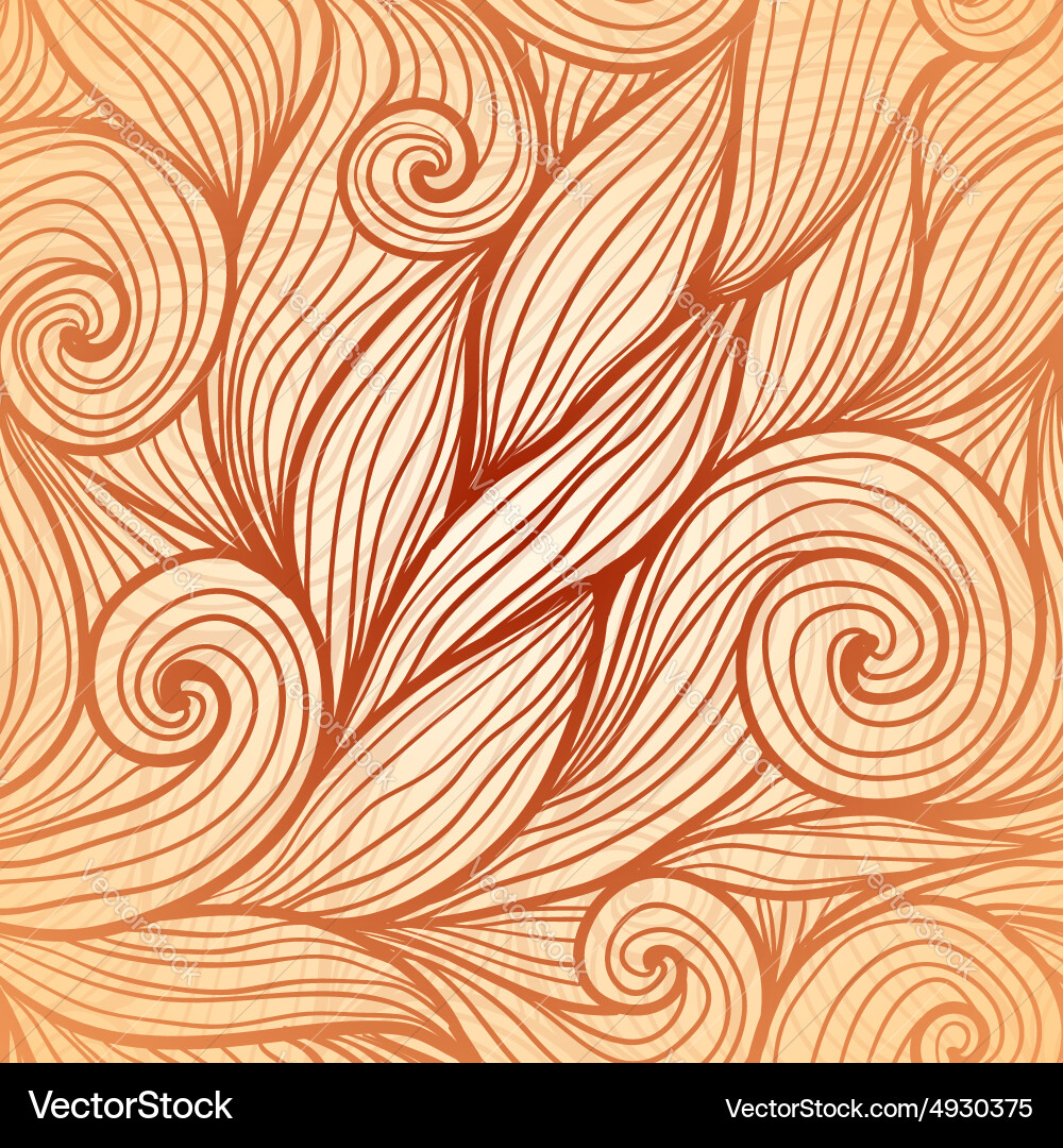 Beige Curl Pattern Vector Image