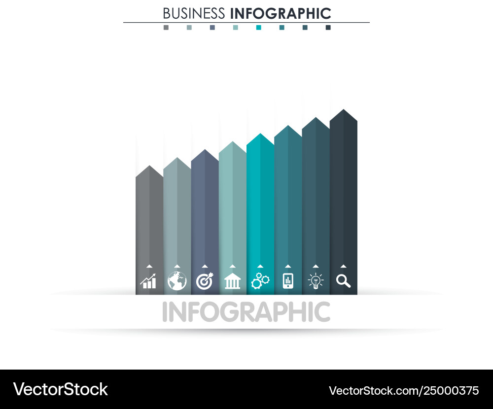 Business data process chart abstract elements Business data process chart abstract elements vector image
