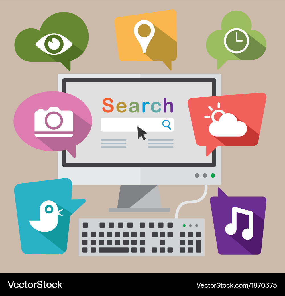 Cloud Computing on Desktop vector image