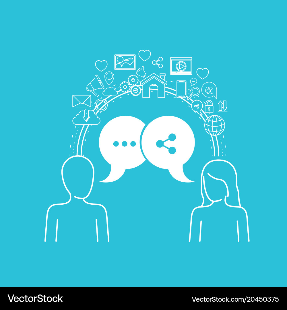 Color background of circular frame tech share vector image
