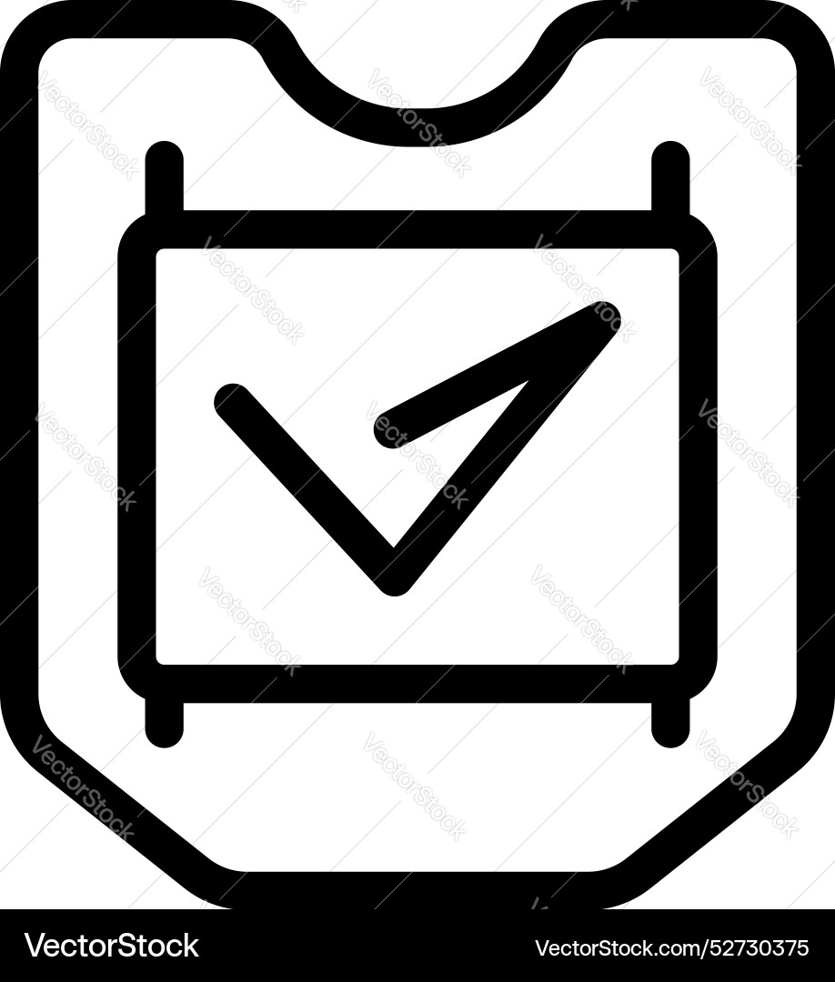 Electronic voting system showing check mark symbol Electronic voting system showing check mark symbol Vector Image