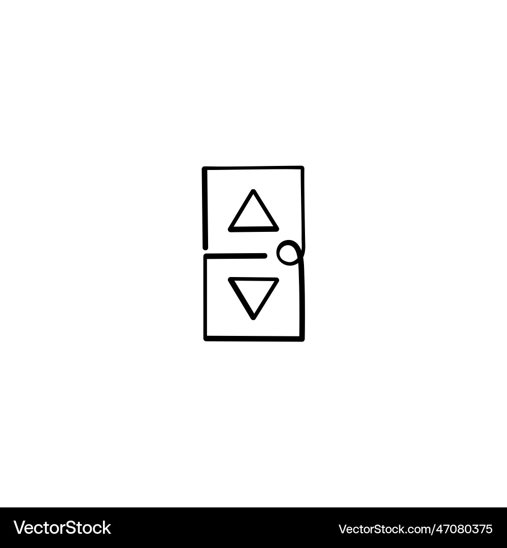 Elevator button line style icon design Vector Image