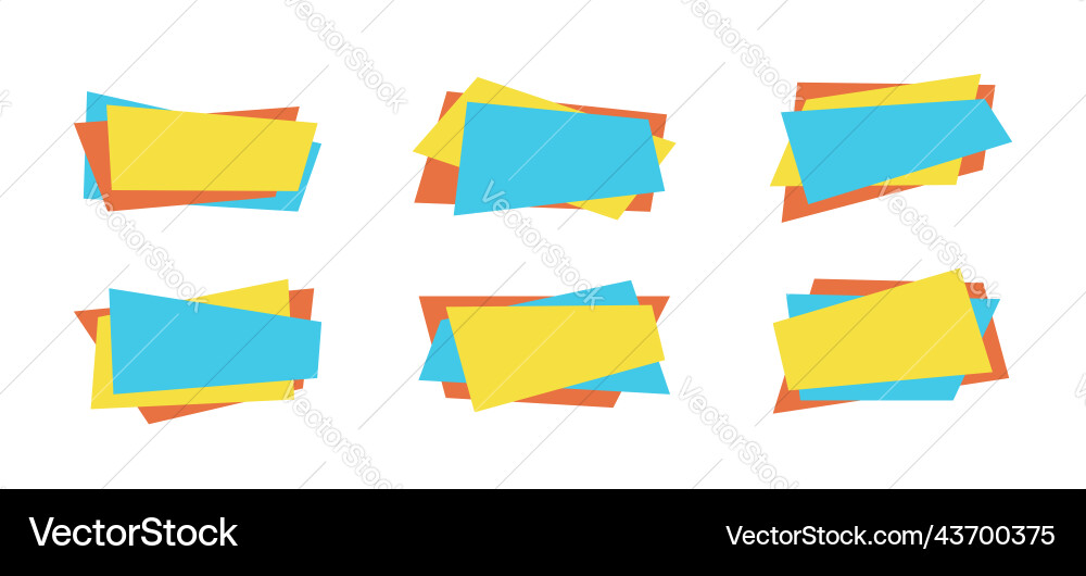 Flat abstract web discount frame set Vector Image
