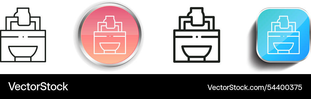 Food package icon thin linear regular and button Food package icon thin linear regular and button vector image