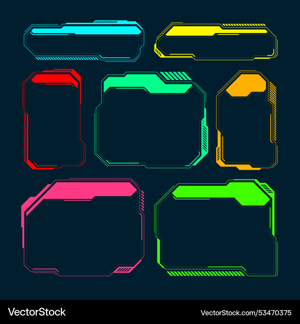 Futuristic hud or ui elements sci-fi user Futuristic hud or ui elements sci-fi user vector image