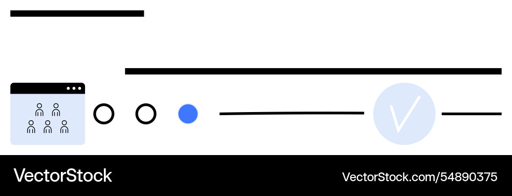 Minimalist workflow with team Minimalist workflow with team vector image