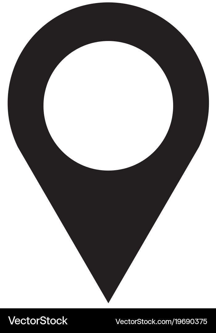Pin pointer isolated icon Vector Image