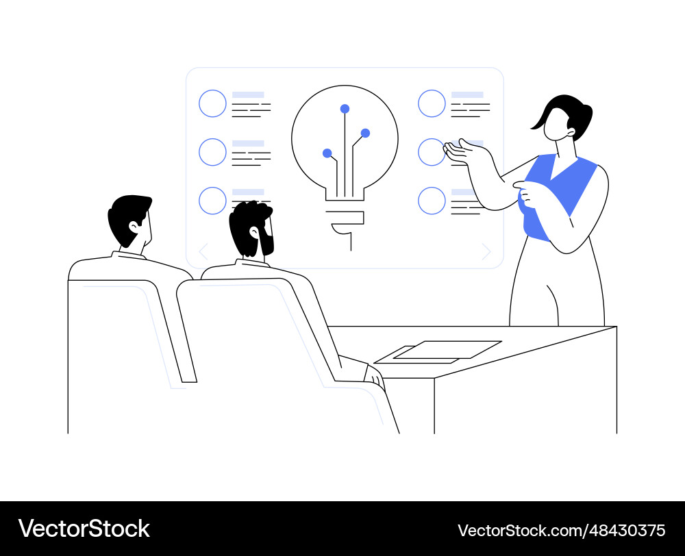 Presentation creation tool abstract concept Presentation creation tool abstract concept vector image