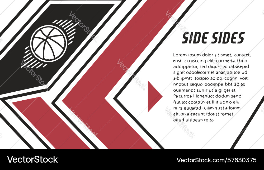 Presentation slide layout with side text Vector Image