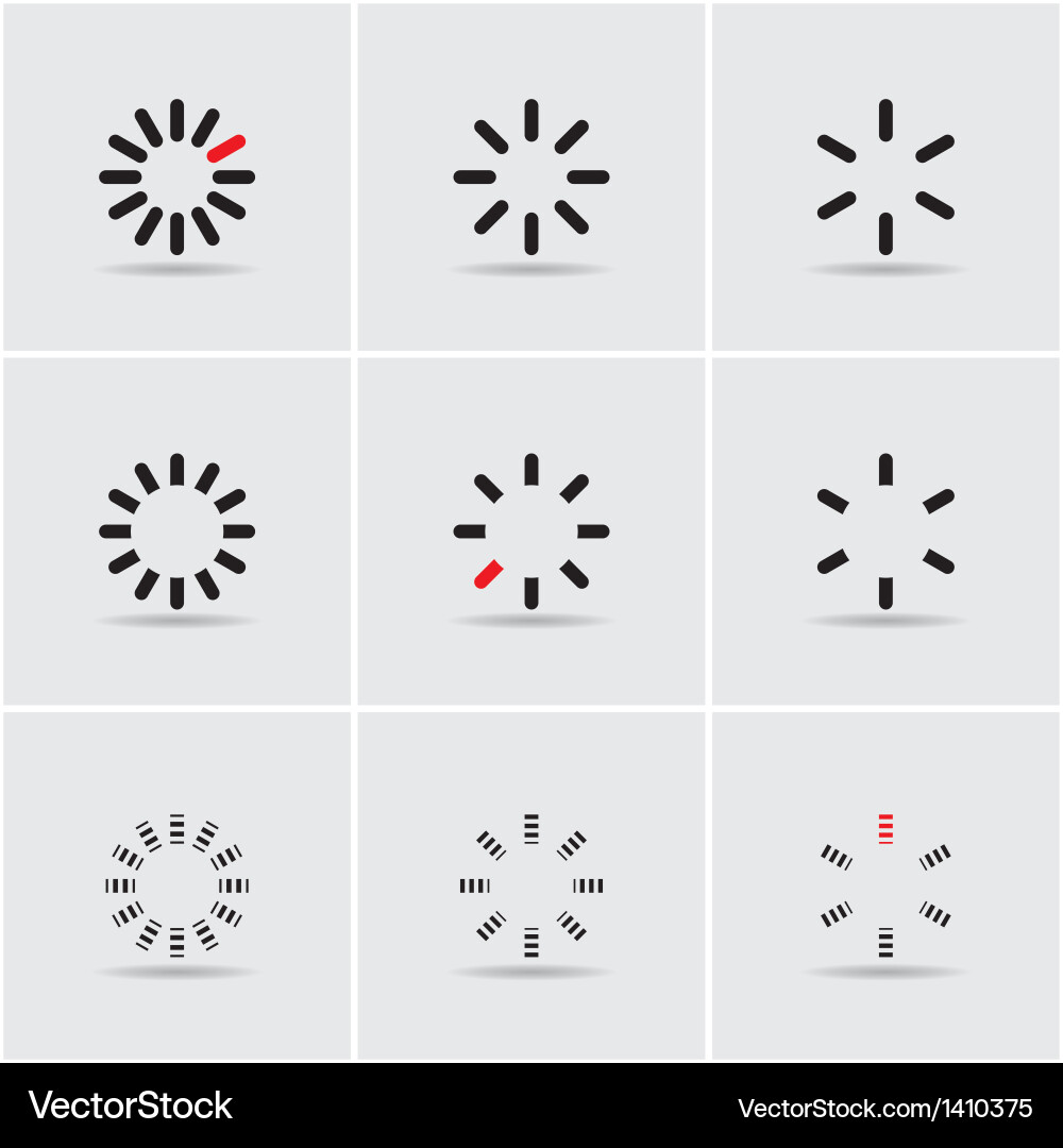 Progress Indicators Set Vector Image