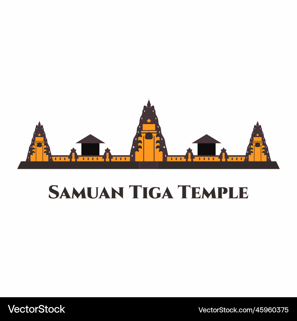 Pura samuan tiga a hindu temple in bali indonesia Pura samuan tiga a hindu temple in bali indonesia vector image