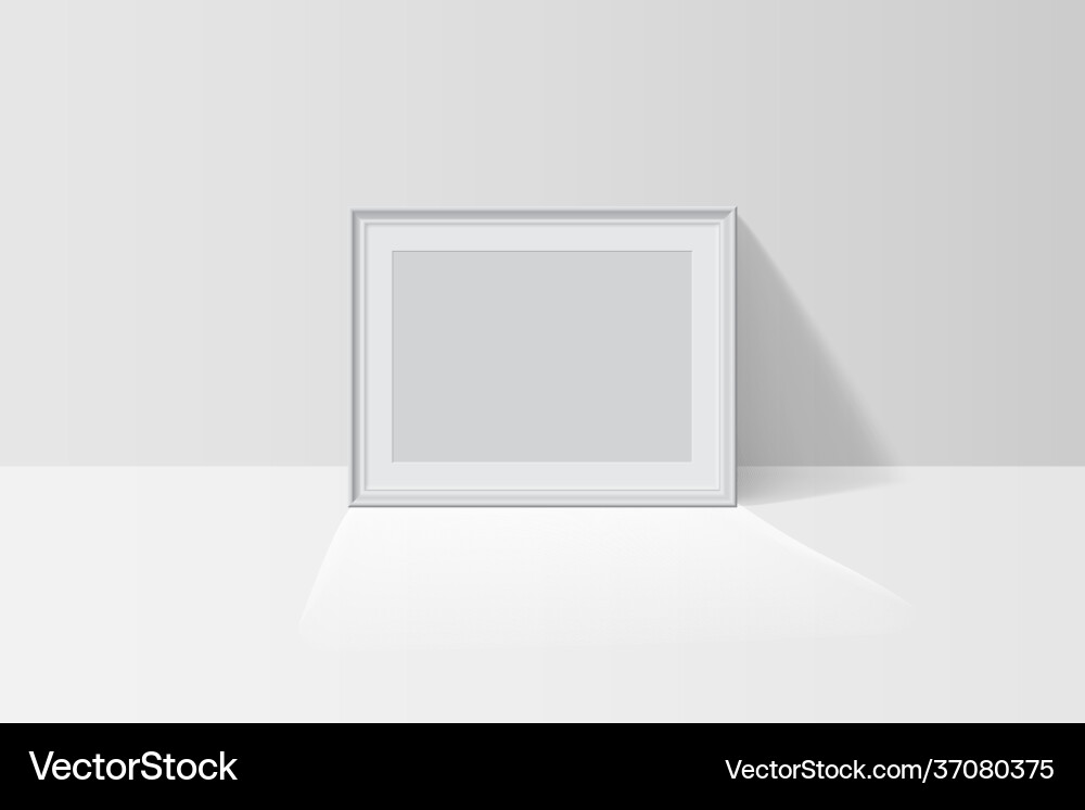 Realistic tree-dimension empty blank white simple Vector Image