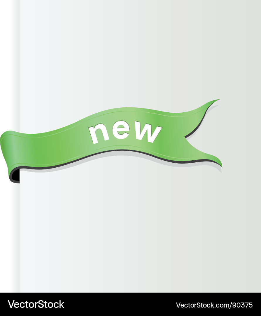 Ribbon with text Vector Image