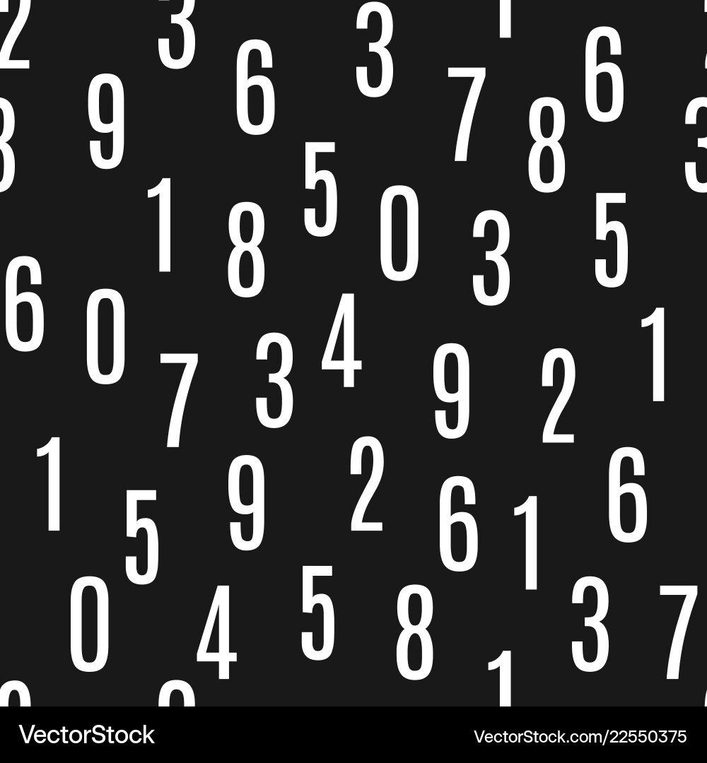 Seamless pattern with the numbers vector image