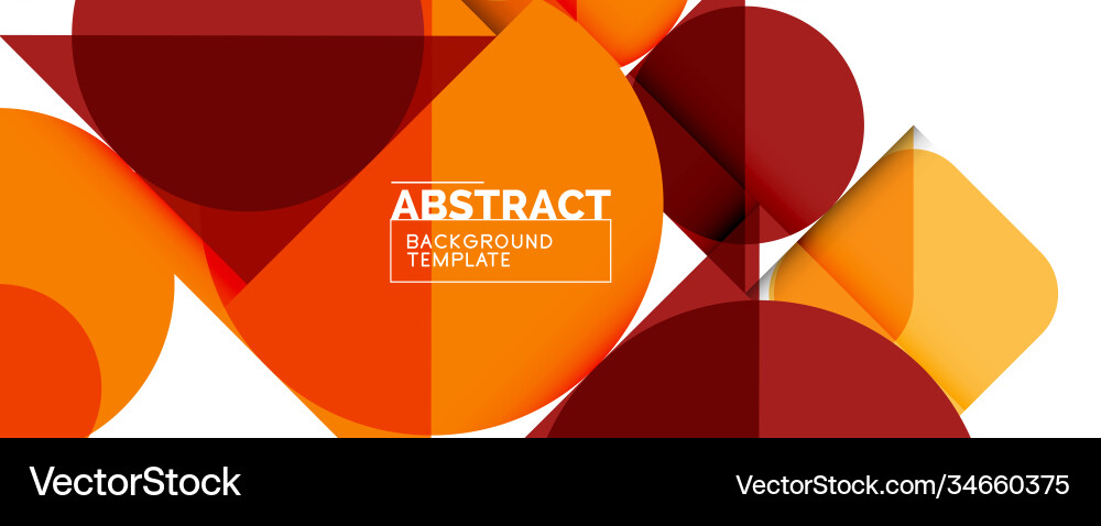 Simple circles and triangles abstract background Vector Image