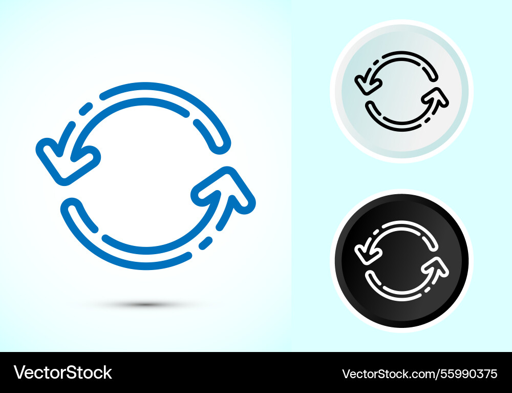 Sync processing icon design synchronization Sync processing icon design synchronization vector image