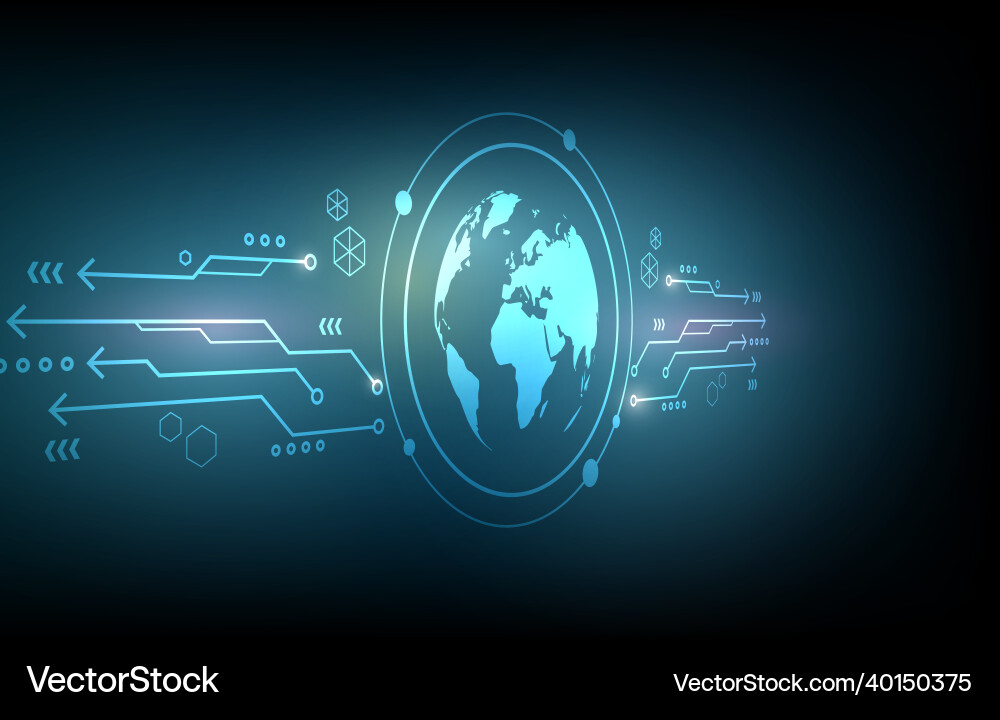 Technologie globale Netzwerkkommunikation abstrakt Vektorbild