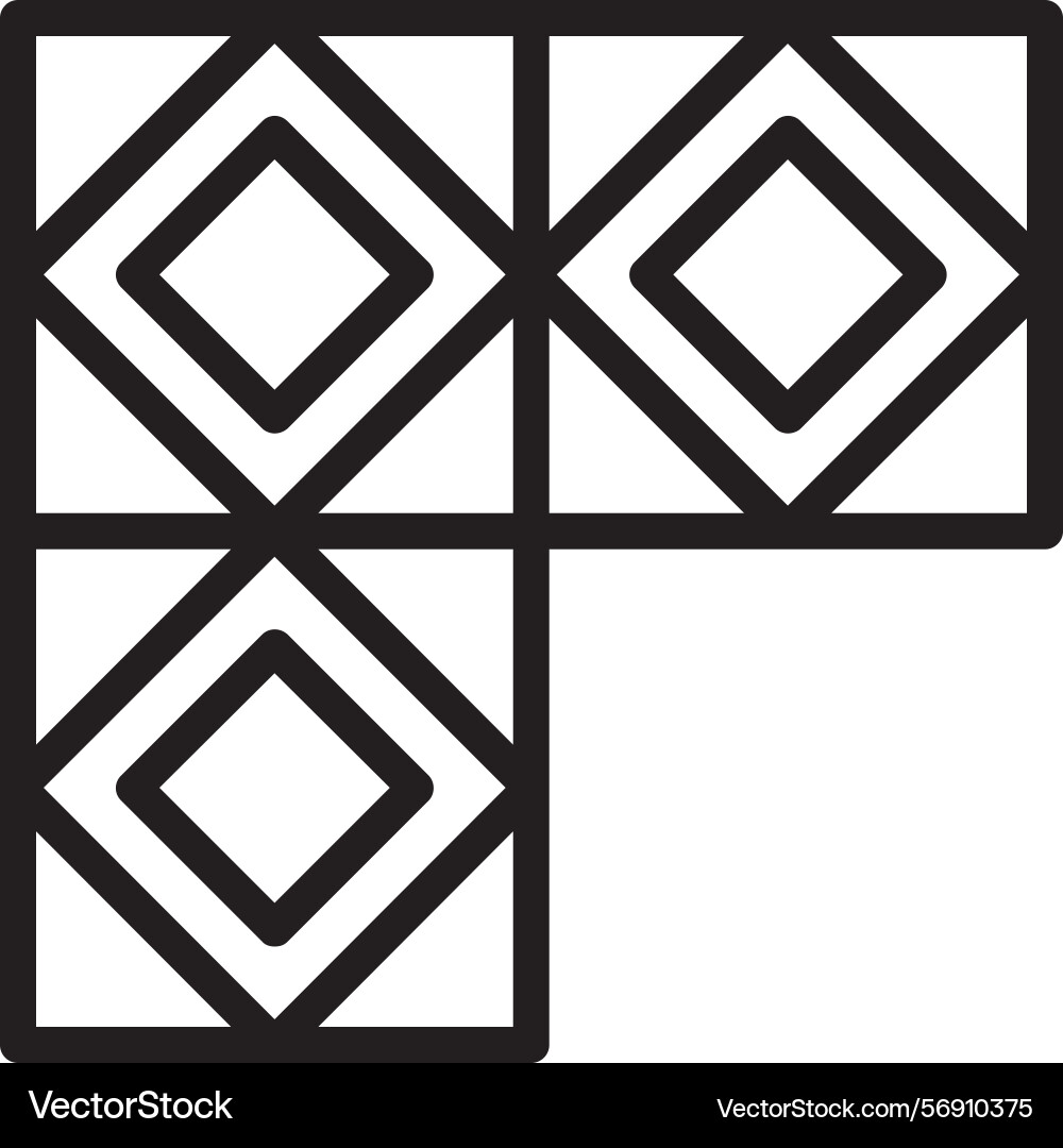 Tiles linear style icon design Vector Image