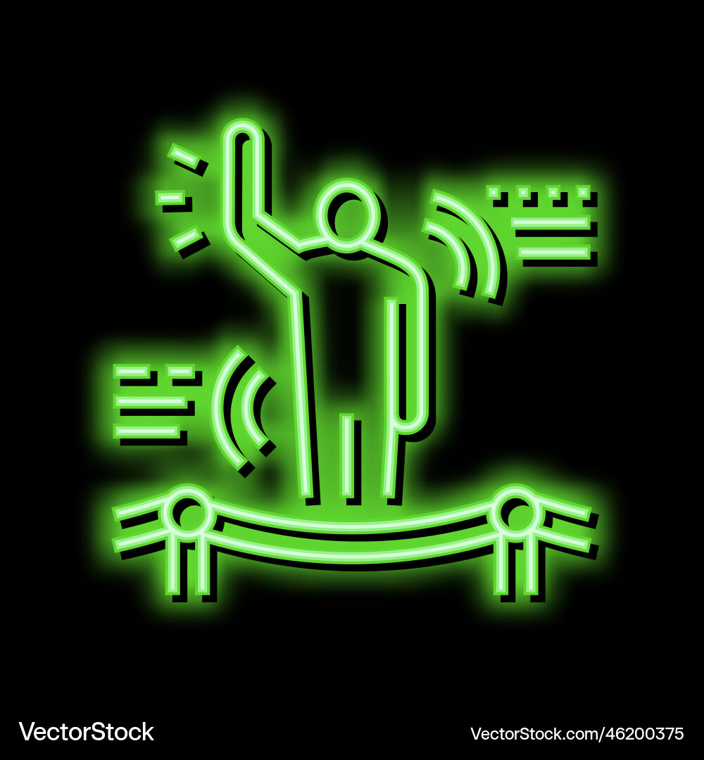 Understanding body language soft skill neon glow Vector Image