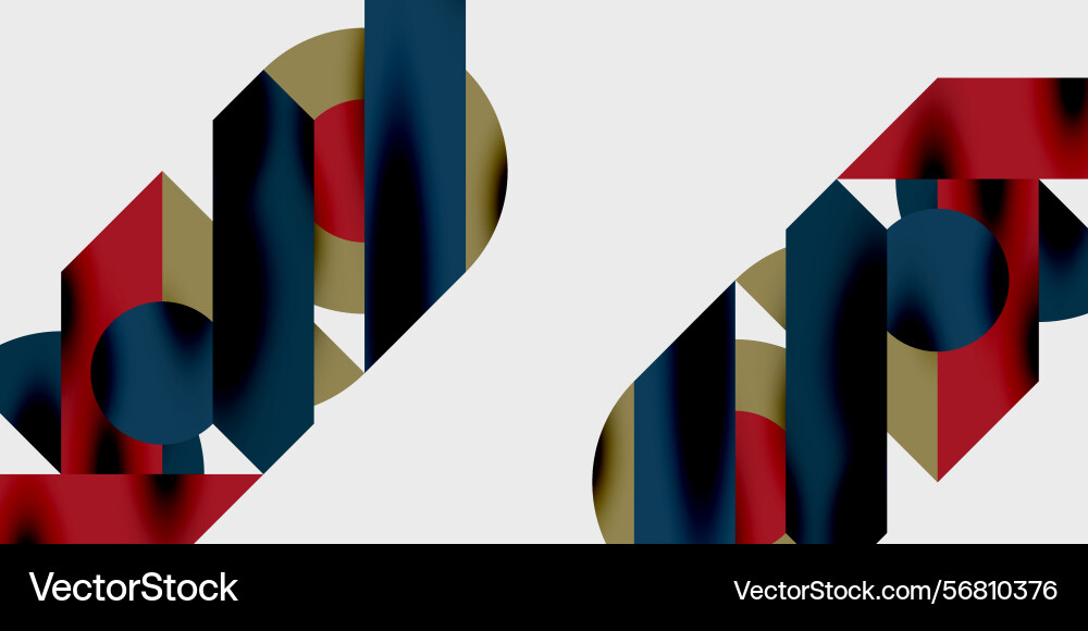 Abstract geometric shapes overlap creating Abstract geometric shapes overlap creating Vector Image