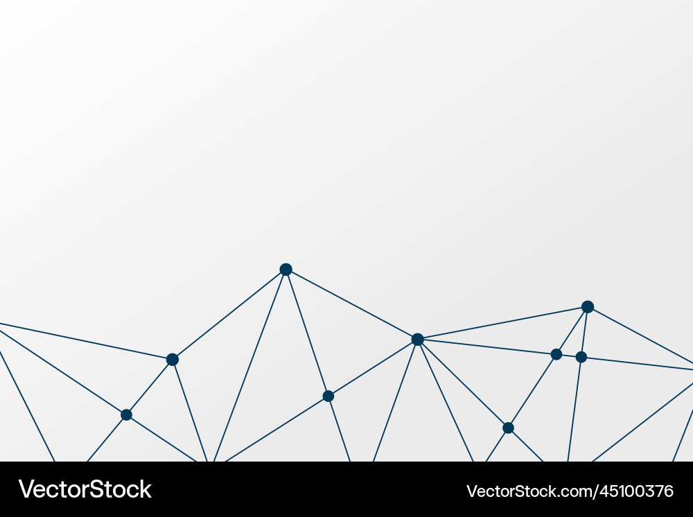 Abstract triangle background polygonal network vector image